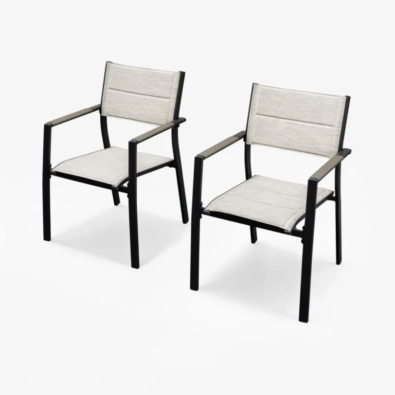 2-Piece Patio Stackable Dining Chairs
