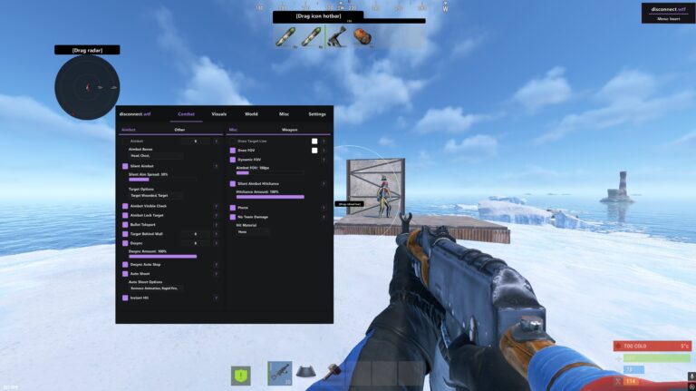 Rust cheats with player chams,